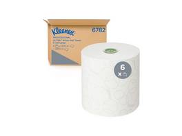 KLEENEX Rouleaux d'essuie-mains en papier Ultra E-roll 2 couches, 6 roleaux