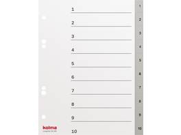 KOLMA Zahlenregister Superstrong 1 - 10