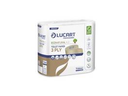 LUCART EcoNatural 4.3 Papier toilette 3 couches, 56 rouleaux