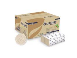 LUCART Essuie-mains en papier EcoNatural Z20 pliage Z, 2 couches, havane