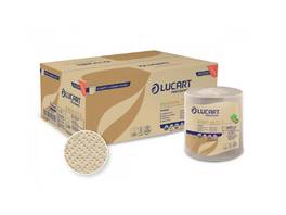 LUCART Rouleaux d'essuie-main en papier EcoNatural ID 2 couches, 6 rouleaux
