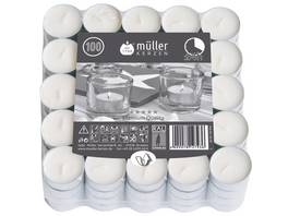 MÜLLER Bougies chauffe-plat Premium-Quality 100 pièces