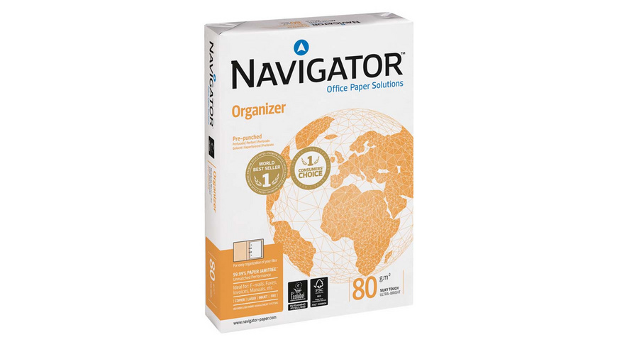 Navigator COP080C1 Organiser A4 Format Perforated 80 g
