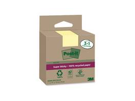 POST-IT Haftnotizen Recycling Super Sticky 4 x 70 Blatt
