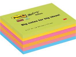 POST-IT Haftnotizen Super Sticky Meeting 6 x 45 Blatt