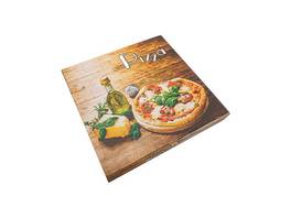 Pizzaschachteln 33x33x4 cm, 2xKraft, Motiv 