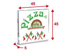 Pizzaschachteln 45x45x5cm, Mod. Americano, KBSKB-Qualität