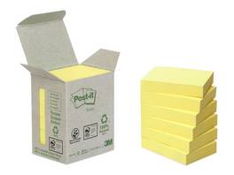 Post-it Block 653-1B Recy.gelb, Pack à 6 Stück