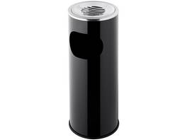 Poubelle et cendrier amovible en acier inoxydable, 13 Litres, noir