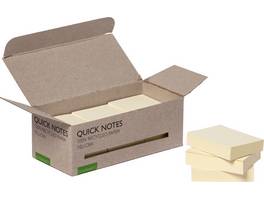 Q-CONNECT® Haftnotizen Quick Notes Recycling 38x51mm