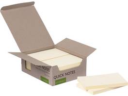 Q-CONNECT® Haftnotizen Quick Notes Recycling 76 x 127 mm