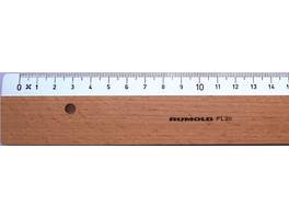 RUMOLD Flachlineal Holz/Kunststoff 30 cm