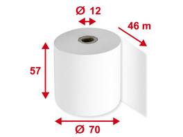 Rouleaux de caisse 57 mm x 46 m, 5 pièces
