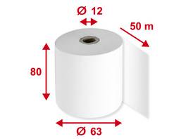 Rouleaux thermiques 80 mm x 50 m, 5 pièces