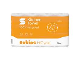 SATINO Papier ménage HiCycle 3 couches, 4 rouleaux