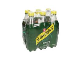 SCHWEPPES Ginger Ale, faible en calories, 6 x 500 ml