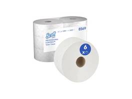 SCOTT Einzelblatt-WC-Papier Jumbo 2-lagig, 6 Rollen