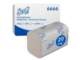 SCOTT Essuie-mains en papier Essential, pliage V, 2 couches, blanc