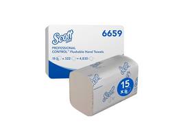 SCOTT Essuie-mains en papier Interfold pliage V, 1 couche, blanc