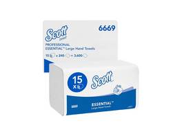 SCOTT Essuie-mains en papier Interfold pliage Z, 1 couche, blanc