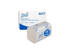 SCOTT Essuie-mains en papier Professional pliage V, 1 couche, blanc