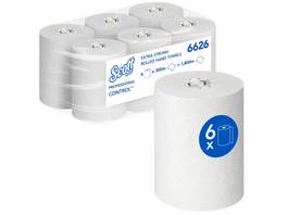SCOTT Rouleaux d'essuie-mains en papier Control Extra Strong 1 couche, 6 roleaux