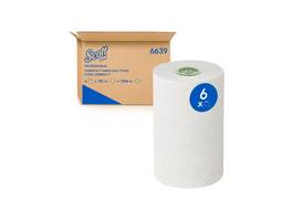SCOTT Rouleaux d'essuie-mains en papier Essential Slimroll 1 couche, 6 rouleaux