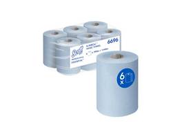 SCOTT Rouleaux d'essuie-mains en papier Essential Slimroll 1 couche, 6 rouleaux