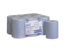 SCOTT Rouleaux d'essuie-mains en papier Slimroll 1 couche, 6 rouleaux