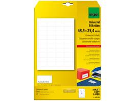 SIGEL Etiketten Universal A4, 48.5 x 25.4 mm, 25 Blatt