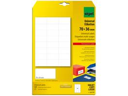 SIGEL Etiquettes multi-usages 70 x 36 mml, blanches (Ink/Laser/Copy)
