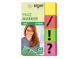 SIGEL Haftstreifen mit Symbol 4 x 40 Blatt