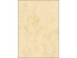 SIGEL Papier marbré beige, motif recto-verso, A4, 200 g/m²