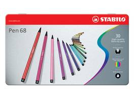 STABILO Fasermaler Pen 68 1 mm - Set, 30 Farben