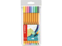 STABILO Fineliner Point 88, Pastell - 8er Etui