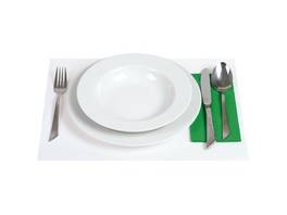 Sets de table avec gaufrage Shetland, blanc, 1 couche