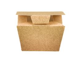Snack-Box Food-to-go small, en carton brun, avec couvercle