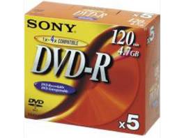 Sony DVD 4,7 Go seulement 1x inscriptible, lisible aussi souvent que vous le souhaitez, écrin
