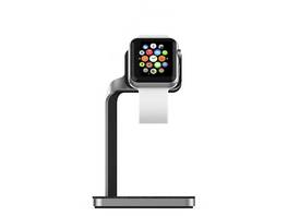 Support de charge élégant Mophie pour Apple Watch Series 1-6 et SE - Argent / Noir