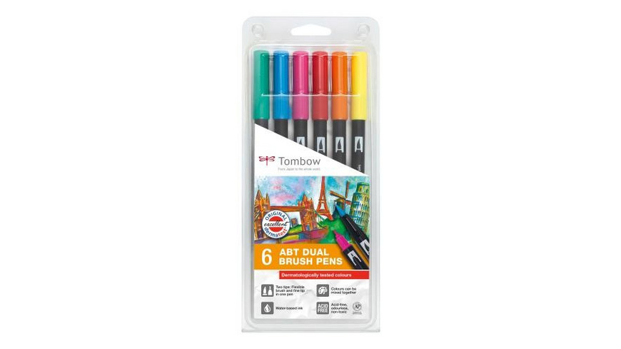 Tombow Marker ABT Dual Brush 6P-5 Vintage (6