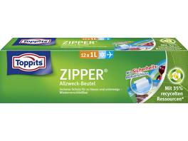 TOPPITS Allzweck-Beutel Zipper 1 L, 12 Stück