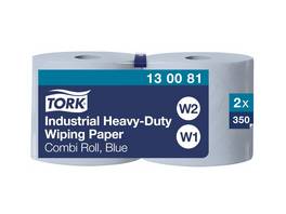 TORK Papier d’essuyage industriel extra fort 3 couche, 2 rouleaux