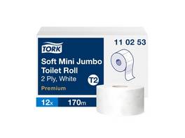 TORK Papier toilette Premium Mini Jumbo 2 couches, 12 rouleaux