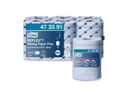 TORK Reflex Papier d'essuyage fort Midi 2 couches, bleu, M4