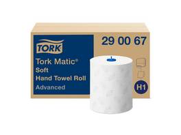 TORK Rouleaux d'essuie-mains en papier Advanced Matic Soft 2 couches, 6 rouleaux
