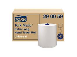 TORK Rouleaux d'essuie-mains en papier Universal Matic 1 couche, 6 rouleaux