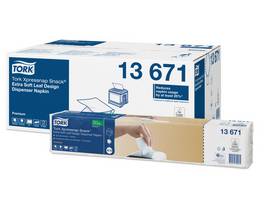 TORK Serviettes pour distributeur Xpressnap Snack Extrasoft 2 couches 4'000 pièc