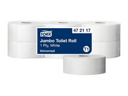 TORK WC-Papier Universal Jumbo Maxi 1-lagig, 6 Rollen