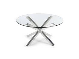 Table en verre Xitta, plateau en verre de sécurité ESG