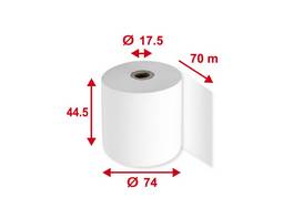 Thermorollen Phenolfrei 44.5 mm / 70 m / 17.5 mm